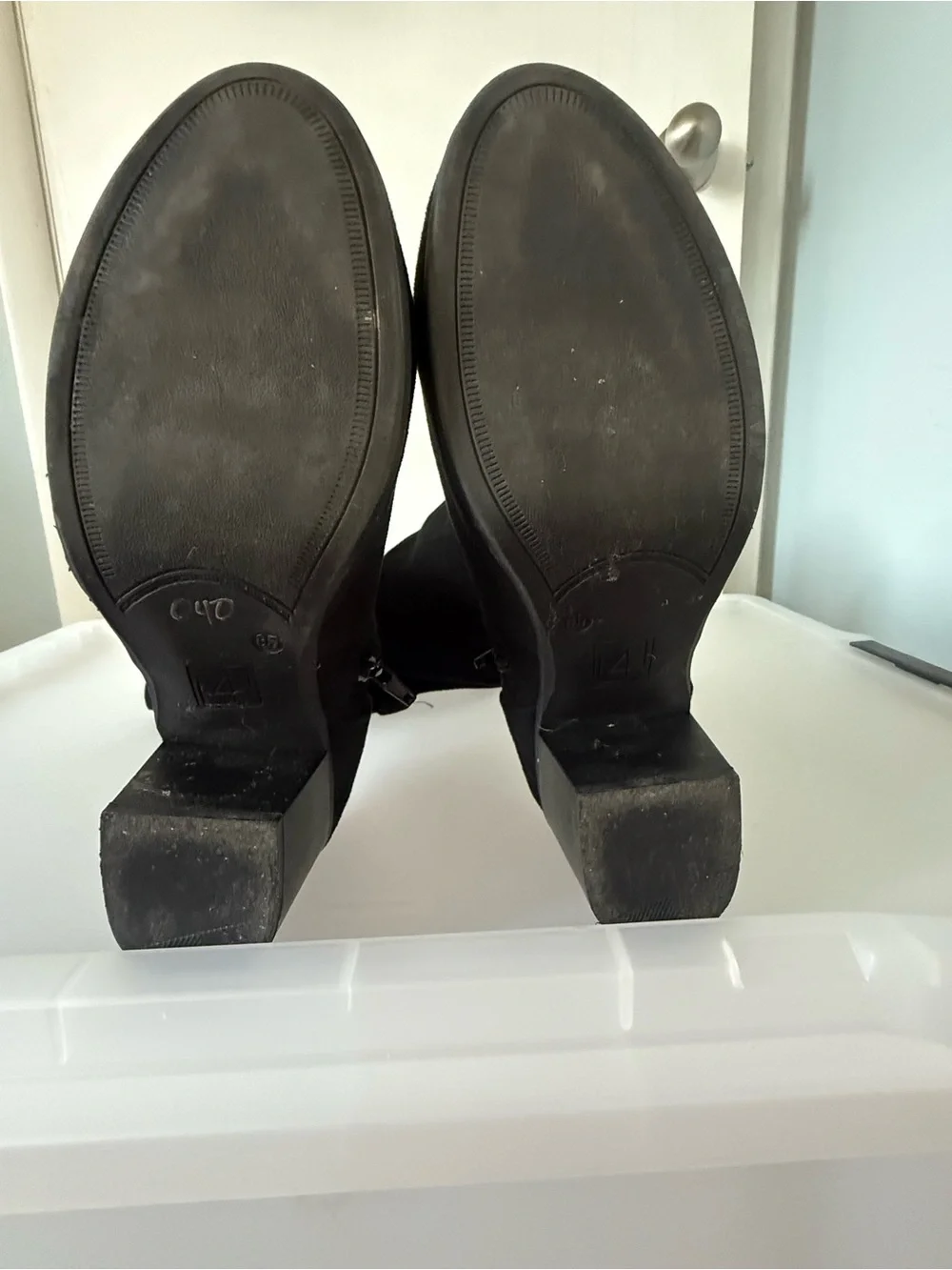 T.J.Maxx Black Over-the-Knee Block Heel Boots